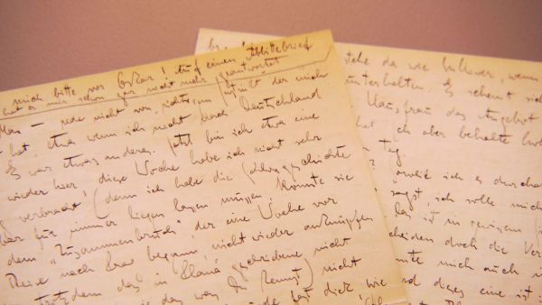 The library said in a statement that some of the material it will receive includes Kafka's handwritten correspondence with Brod, his Paris journals, drawings, and many of Brod's letters to Kafka. (Courtesy photo)