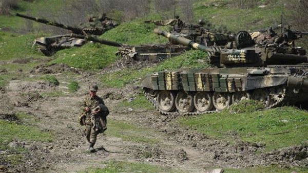 A file photo of a Karabakh soldier. (AFP/File)