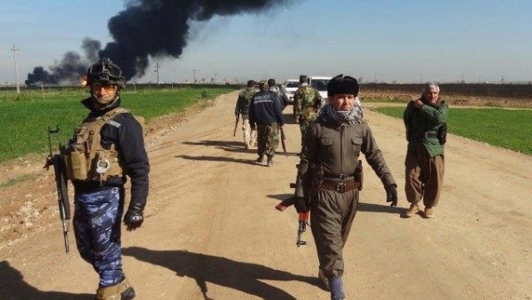 Kurdish peshmerga foiled an attack involving seven suicide bombers in explosives-rigged vehicles. (AFP/Marwan Ibrahim)