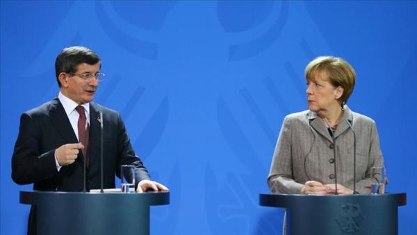 German Chancellor Angela Merkel and Turkish Prime Minister Ahmet Davutoglu. (Twitter) German Chancellor Angela Merkel and Turkish Prime Minister Ahmet Davutoglu. (Twitter)