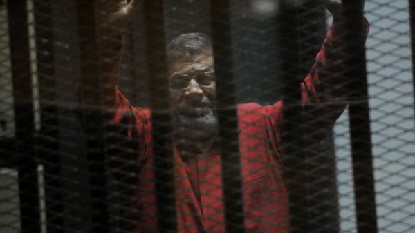 Morsi and the other defendants are accused of leaking national security documents and information related to national security to Qatar during Morsi’s presidency. (Twitter)