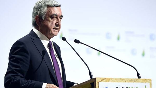 Armenian President Serzh Sargsyan delivers a speech. (AFP/File)