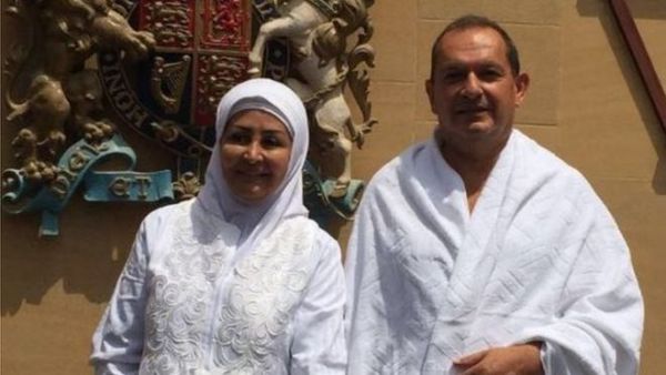 Simon Collis and Huda Mujarkech. (Twitter)