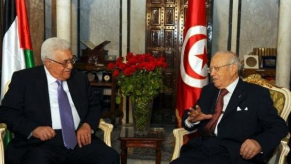 عباس خلال لقائه مع السبسي