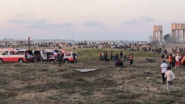 تواصل التظاهرات على الحدود الشرقية لقطاع غزة