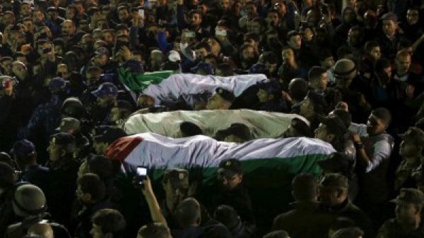 تشييع جثامين شهداء فلسطينيين