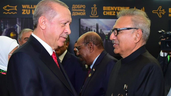 Erdogan with Arif Alvi (R), newly-elected Pakistani president (twitter.com) 
