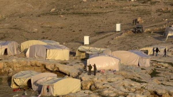 قرية "باب الشمس" قبل تفكيكها/أ.ف.ب