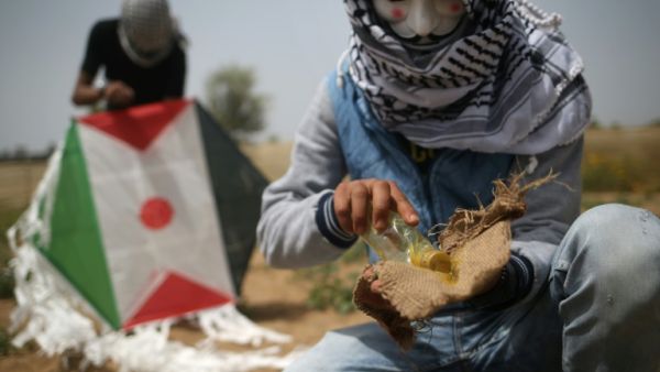 Palestinians have sent Incendiary kites and balloons that caused fire in several places in Israel. (AFP/ File)