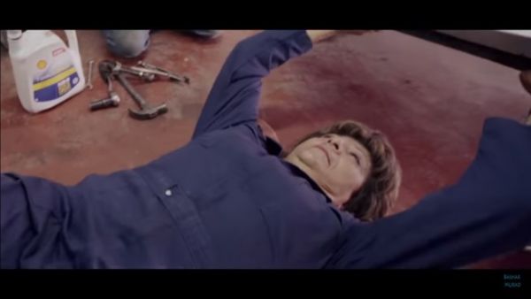 "These labels don’t really matter", a female truck driver from Bashar Murad's defiant music video (screenshot)