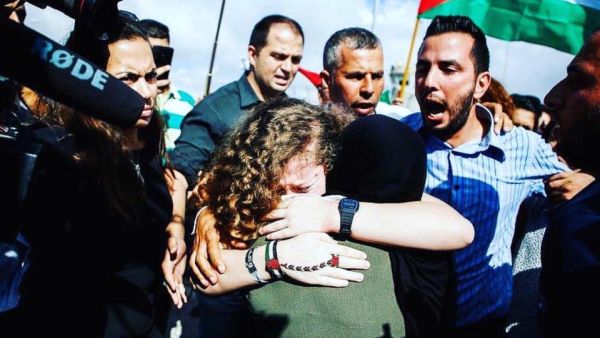 Ahed Tamimi finally leaves prison, back to her  West Bank village. (Facebook)