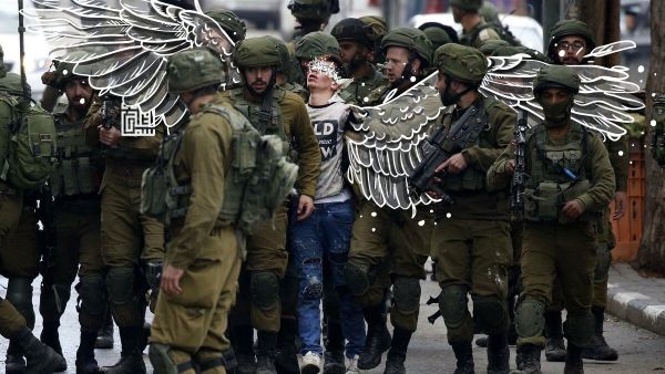 Palestinian graphic designer Asma Musleh's take on Abed Al Hashlamoun's powerful photo (Asma Musleh)