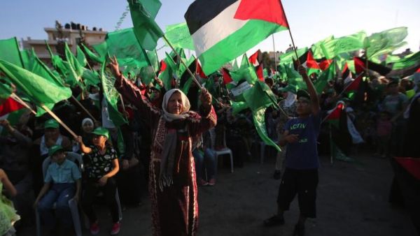 The rally in Gaza was held in support of Palestinian unity between Hamas and Fatah (File-AFP)
