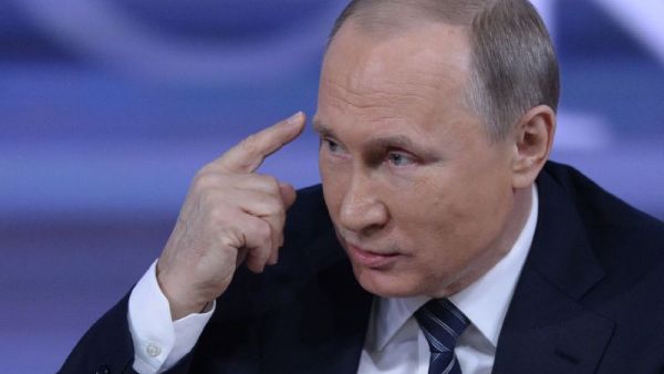 Russian President Vladimir Putin speaks during his annual press conference in Moscow. (AFP)[SS]