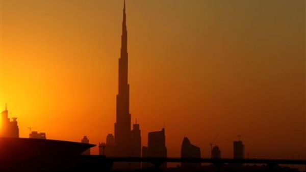 Burj Khalifa, the world tallest tower, is silhouetted at sunset in Dubai, on November 30, 2010. 