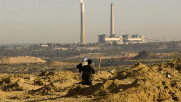 Palestinian workers, close to the Israeli border.