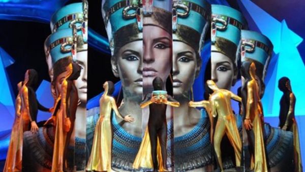 Entertainers perform at the closing ceremony of the 34th Cairo International Film Festival in the Egyptian capital on December 9, 2010