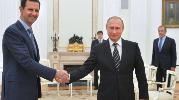Russian president Vladimir Putin and Syrian president Bashar al-Assad meet in Moscow, Russia (AFP/Ria Novosti)