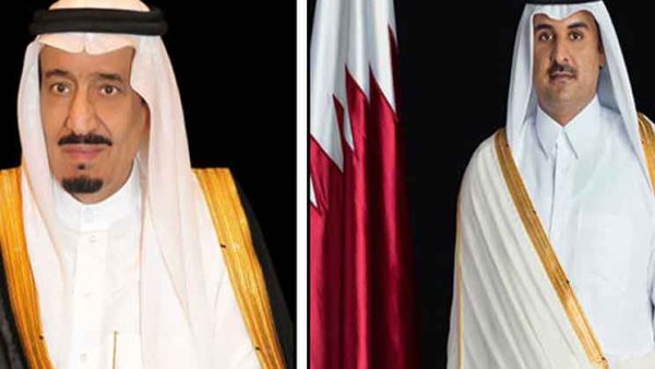 أمير قطر الشيخ تميم بن حمد آل ثاني كان في استقبال العاهل السعودي