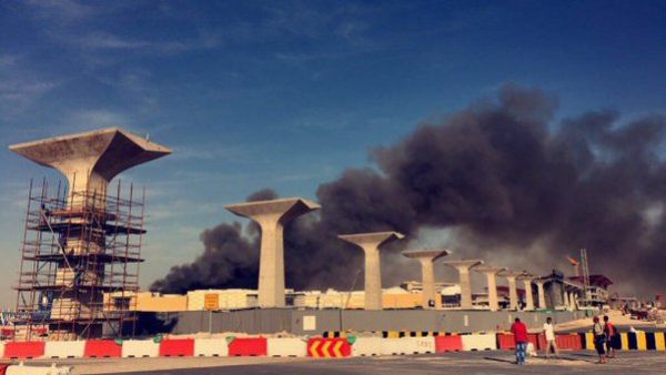 Nearly 14,000 workers on the Mall of Qatar site were evacuated safely. (Twitter) Nearly 14,000 workers on the Mall of Qatar site were evacuated safely. (Twitter)
