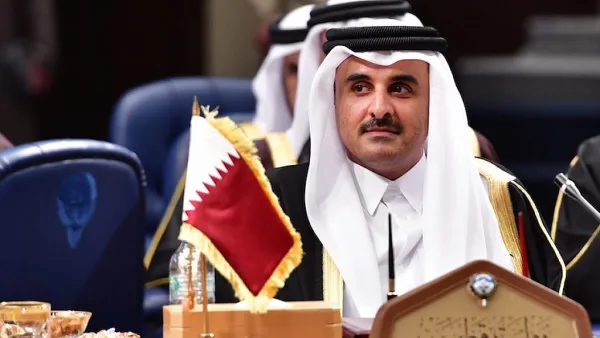 Qatar's Emir Sheikh Tamim bin Hamad al-Thani attends the Gulf Cooperation Council (GCC) summit at Bayan palace in Kuwait City. (AFP/ File)