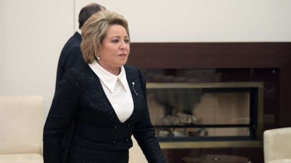 رئيسة مجلس الاتحاد الروسي (المجلس الأعلى للبرلمان)، فالينتينا ماتفيينكو
