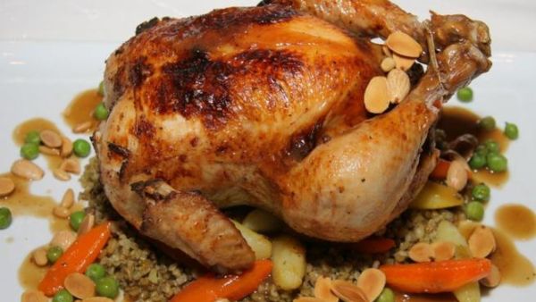 الدجاج المحشي بالفريك الدجاج المحشي بالفريك