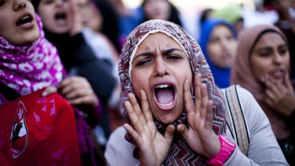 Organized by a coalition of 16 feminist NGOs , hundreds marched in the name of female representation in Egypt's government.