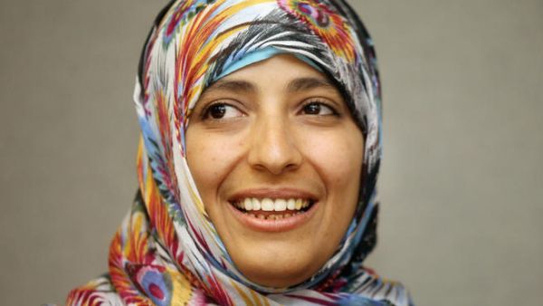 Nobel Prize Winner Tawakul Karman has motivated female volunteers to get more involved in the revolution.