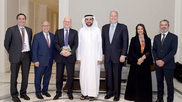 The meeting was attended by Rashid Obeid Jumaa Lim, John Flanery, Alex Dimitreev, Nabil Habayeb, Dalia Al Muthanna and Ghassan Barghout.
