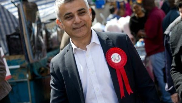 Sadiq Khan canvassing votes during the election campaign (AFP / File)