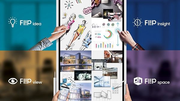 Each Flip display is customizable and can configure to portrait or landscape orientations to suit unique meeting needs.