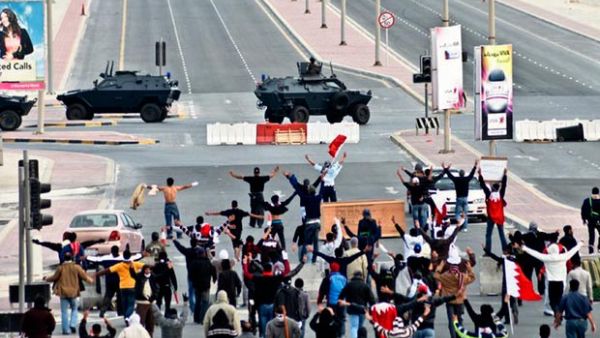 Saudi Arabian forces intervened in anti-government protests in Bahrain in 2011, indicative of the close security ties between the Gulf states (AFP)