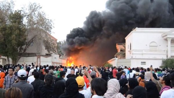 YouTube screen-grab of the Indonesian consulate in Jeddah, Saudi Arabia on Sunday