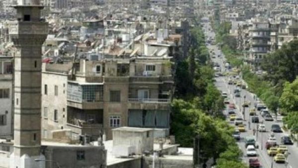 صورة من الارشيف لاحد احياء دمشق
