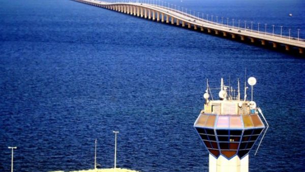 Saudi's King Fahd Causeway is a series of bridges and causeways connecting Saudi Arabia and Bahrain. (Wikipedia) Saudi's King Fahd Causeway is a series of bridges and causeways connecting Saudi Arabia and Bahrain. (Wikipedia)