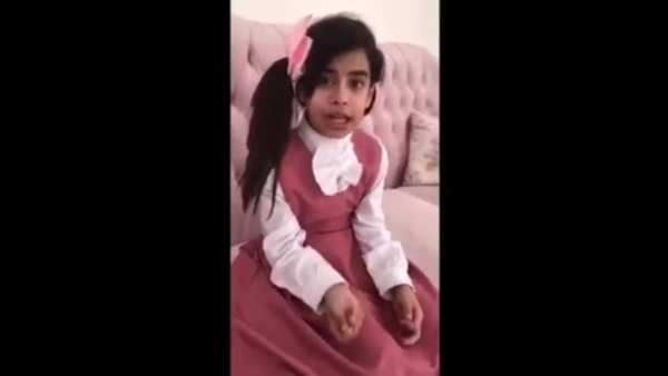 Mayar, aged 8, was suspended by her school for her fame as a social media actress (screenshot)
