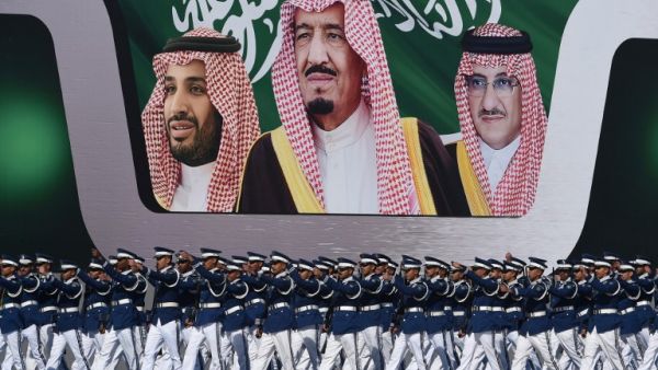 King Salman and Donald Trump discussed the importance of enhancing economic, security and military cooperation.  (AFP/Fayez Nureldine)