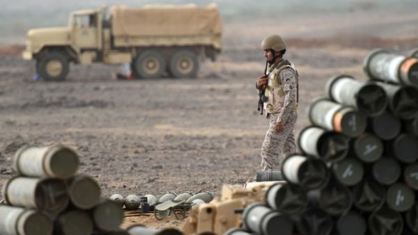 Saudi soldier patrols near the Saudi-Yemeni border in Saudi Arabia's southwestern Jizan province last year. (AFP/ File Photo)