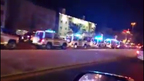 Exiled Saudi dissident Ghanem al-Dosari shared footage of the heavy police presence on Friday as protests were planned (Twitter)