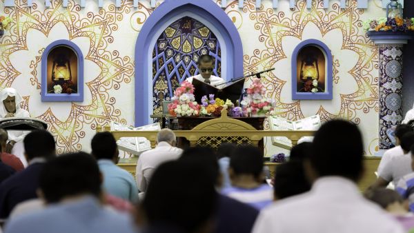 Quran is read in Qatif on the first day of Ramadan. (AFP)
