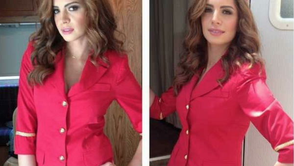 Amal in her Egypt Air uniform! (Facebook)