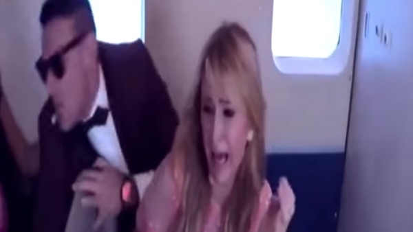 The scary moment Paris thought her plane was about to crash. (YouTube)