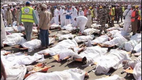 The chaotic scene unfolded in the city of Mine, just outside the holy city of Mecca. (AFP/File)