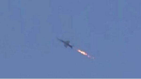Videos emerged Monday afternoon purporting to show the downing of a Syrian (or Russian) aircraft in eastern Ghouta, now social media's debating what happened. (Twitter)
