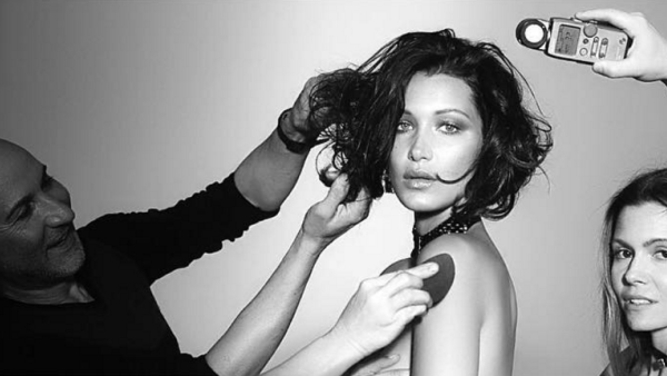 Bella poses for a photoshoot with what she called her 'dream team.' (Instagram)