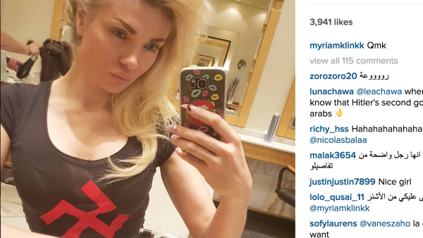 The picture Facebook banned Myriam over. (Instagram)