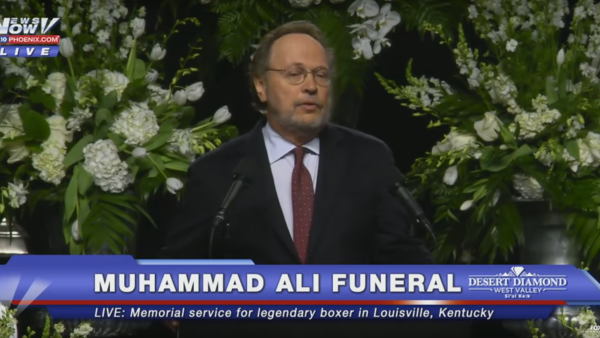 Billy Crystal delivered a heartfelt eulogy for Muhammad Ali. (YouTube) Billy Crystal delivered a heartfelt eulogy for Muhammad Ali. (YouTube)