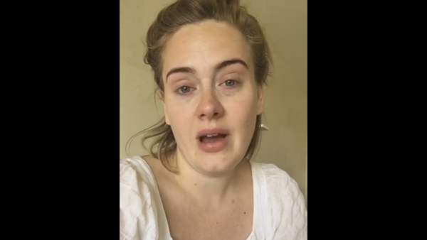 Adele looked worse for wear last week. (Facebook)