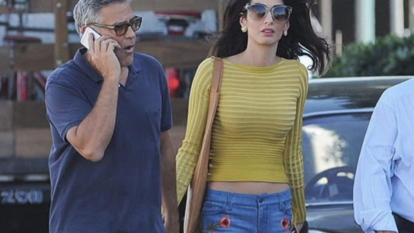 Rumor has it that Amal is pregnant with the couple's first baby. (Instagram)